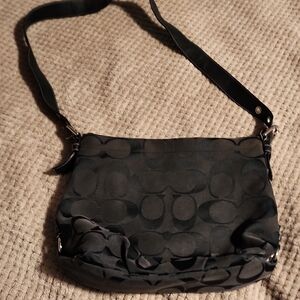 Black Signature Pattern Shoulder Bag COPY
